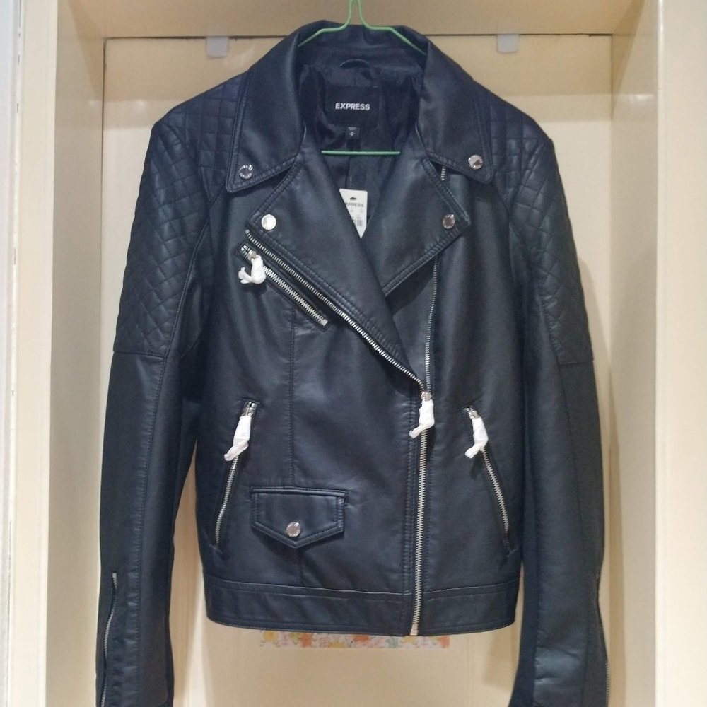EXPRESS Faux Leather Moto Jacket